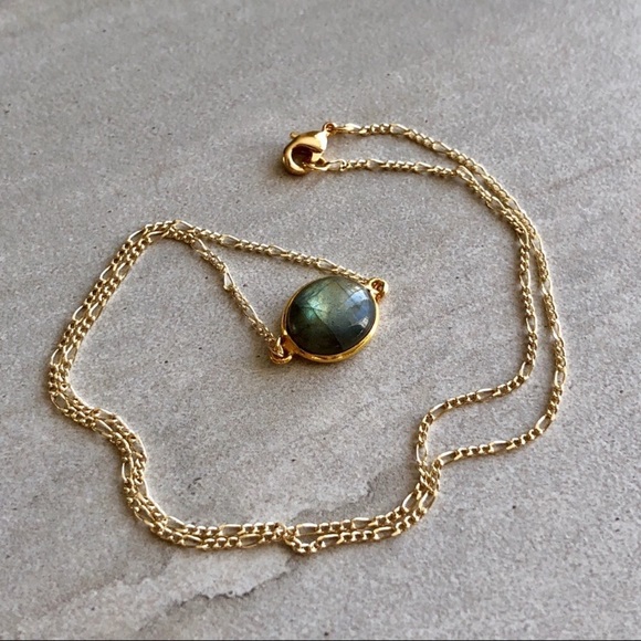 Labradorite Boho Choker Necklace - Picture 4 of 8